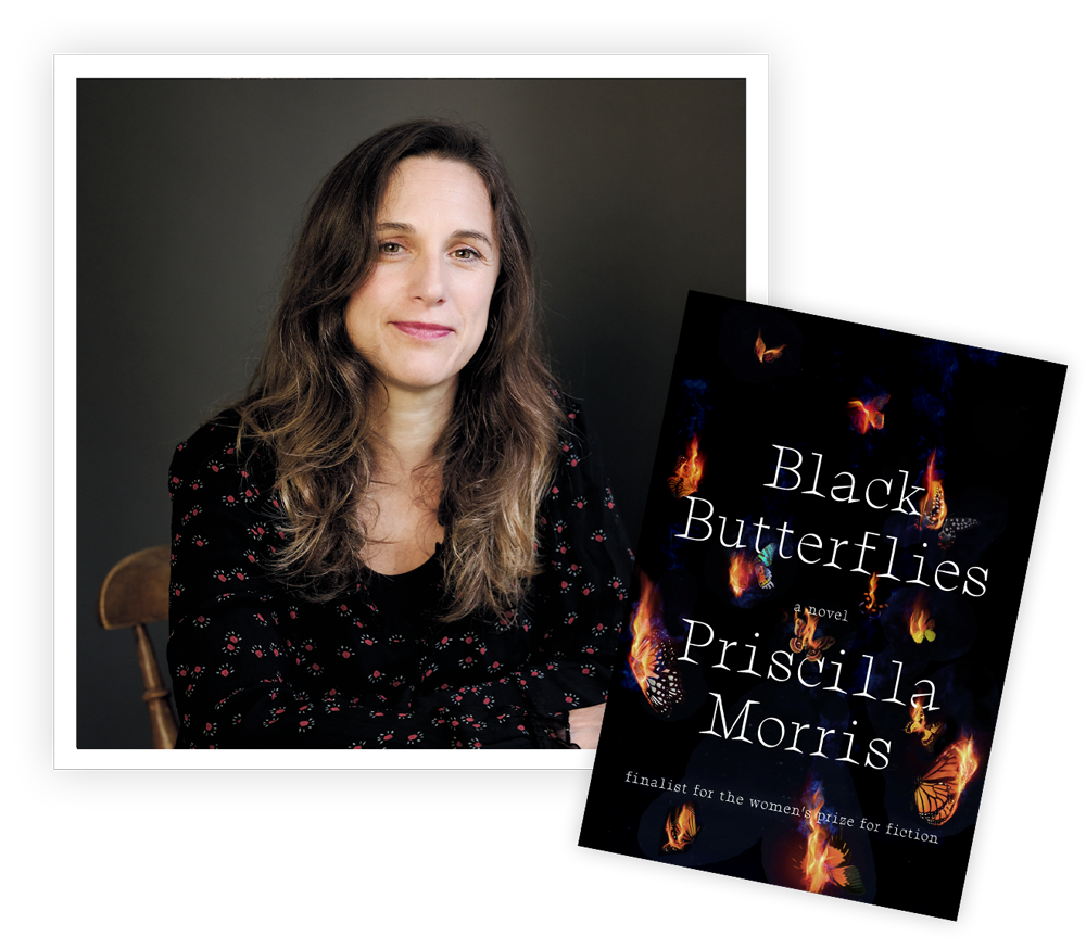 Headshot of Priscilla Morris and bookjacket