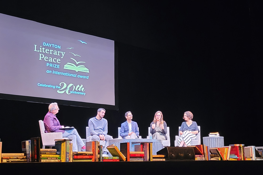 Panel speaking at the 2025 Conversation with the Authors