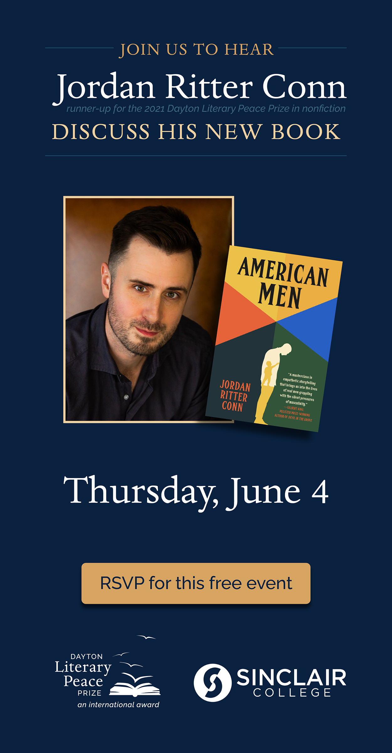 Jordan Ritter Conn with his new book American Men